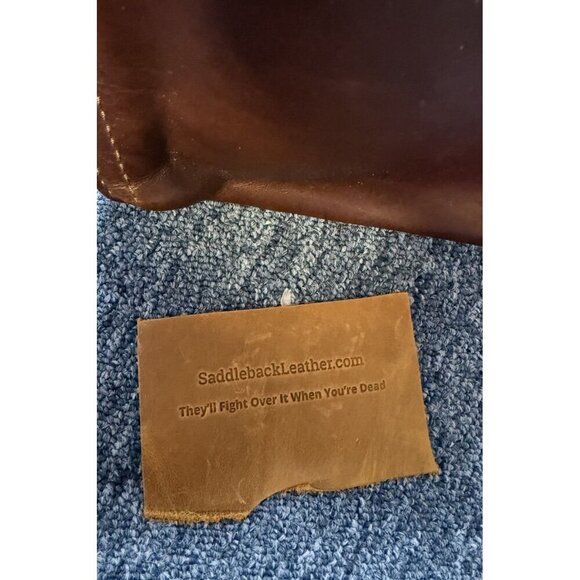 VTG Saddleback Leather Satchel Strap Small Messenger Bag Mens - Picture 9 of 10